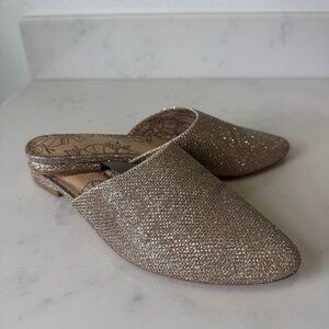 Joyfolie Audra Flats, gold, size 6.5